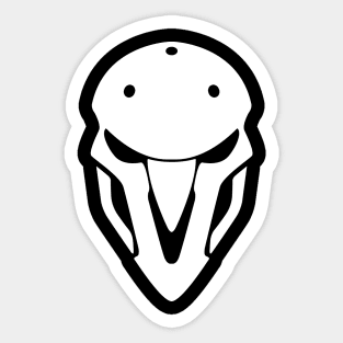 Minimalist Reaper Mask Sticker